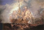 Joseph Mallord William Turner Sea fight oil painting on canvas